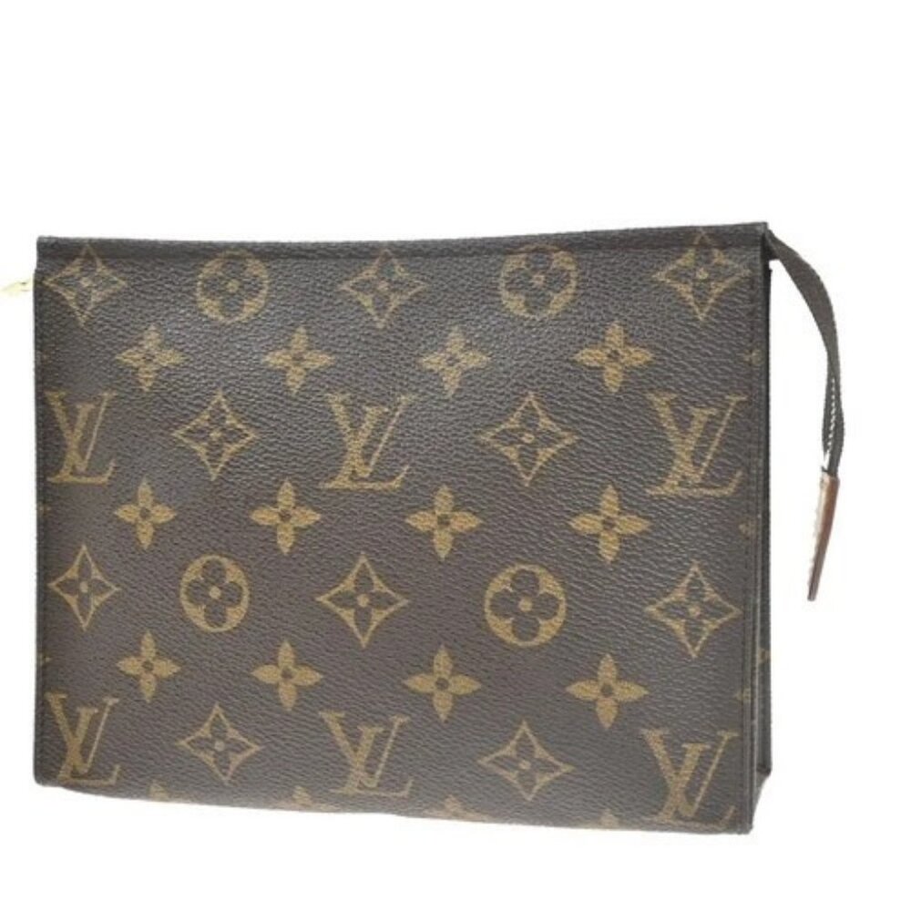 LOUIS VUITTON Poche Toilette 19 Clutch Pouch Bag Monogram Leather M47544 66MA159